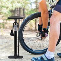 Bike Floor Pump Hand Air Portable Aluminum Multifunctional Tire Inflator for gray