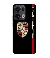 Maniacase Case For Oppo Reno 13 Pro 5G PORSCHE red and gold logo black background juoda
