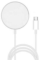 MagSafe compatible induction charger for iPhone 16 / iPhone 16 PLUS / iPhone 16 PRO / iPhone 16 PRO MAX - Phonillico® balta