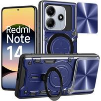 Xiaomi Redmi Note 14 5G Case with Ring and Camera Protection Navy Blue (Not for 4G)