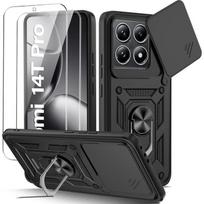 Case - Xiaomi - 14T Pro - Shockproof - Ring Stand - Tempered Glass