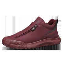 Winter warm one-pedal men's shoes outdoor leisure labor insurance shoes side zipper sports work non-slip soft-soled cotton shoes 39 bordinė
