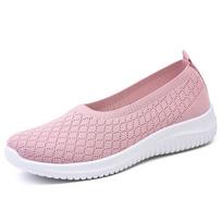 2025 new model, one-pedal large-size single shoes, flat-soled casual women's shoes are breathable, light and comfortable, and women's walking shoes 36