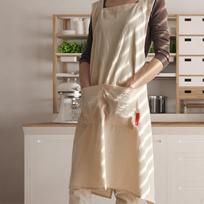 Cotton Apron, Cross Back Lightweight with 2 Front Pockets, Versatile Bib Apron for Cooking Waiters