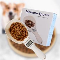Pet Food Scale Feeding Bowl Measuring Spoon Kitchen Scale Digital Display Pet Accessories Dog Food Container balta