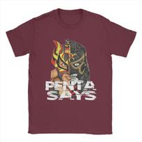 Penta Says Lucha Bros T Shirt for Men Pure Cotton Vintage T-Shirt Crewneck Boxing Fighter Tees Short Sleeve merch Plus Size S ruda