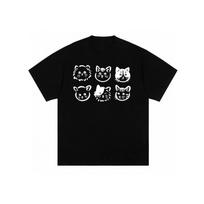 Summer American Loose Top Hong Kong Style Men And Women Couple Niche Design Short-sleeved T-shirt Trendy Retro Graphic T Shirts S