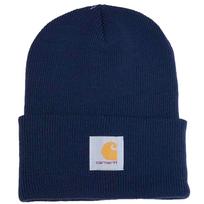 Carhartt Knit Cap Beanie Hat Plain 18 Colors Acrylic Watch Hat KNIT CAP (Carhartt) (Navy) tamsiai mėlyna