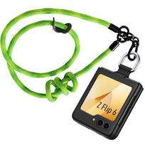 Protective Case - BOOLING - Samsung Galaxy Z Flip 6 - Reinforced Shockproof - Removable Lanyard - Green juoda