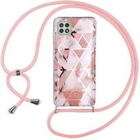 Phone Case for Samsung Galaxy A22 5G - BOOLING - Marble Pattern - Pink - Scratch-Resistant rožinė