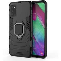 Case for Samsung Galaxy A41 New Rugged Ring Stand [Works with Magnetic Car Mount] Cover, Black