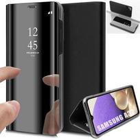 Protective Case - PROSHOP - for Samsung Galaxy A32 5G - Mirror Effect - Black - Translucent Window juoda