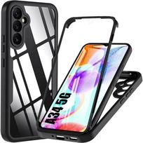360 Protection Case - Booling - for Samsung Galaxy A34 5G - Black - Silicone - Full Protection juoda