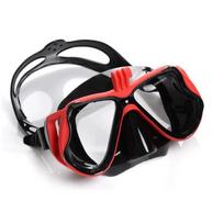 Liquid Silicone Diving Goggles Professional Underwater Mask Diving Camera Holder Swimming Goggles Shallow Water Accessories raudona