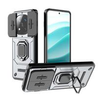 For Poco X7 Case Cover Xiaomi Poco X7 Capas Shockproof Phone Back Bumper Stander Armor Coque Ring Holder Fundas Poco X7 PocoX7 For Poco X7 pilka spalva
