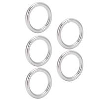 5PCS Welded O Ring Stainless Steel Marine Grade Round Ring for Sailing Diving Luggages4x20mm