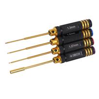 4Pcs RC Screwdriver Socket Hex Aluminium Alloy Repair Maintenance Tool Set Kit for Toy Model