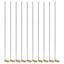 10Pcs Laboratory Burning Spoon High Temperature Resistant Brass Experiment Instruments Supplies