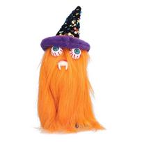 Halloween Dolls Ornament Halloween Plush Gnome with Witch Hat and Vampires Tooth for Halloween oranžinė