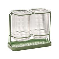 Household Chopstick Tube Kitchen Knife Chopstick Organizer Plastic Chopstick Drainage Organizer Fruit Green