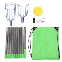 Stainless Steel Fruit Picker Tool with Basket Pole Easy to Assemble Fruits Catcher Tree Picker