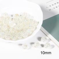8-14mm Skilinėję Akrilo Karoliukai Tarpiniai Rutuliukai DIY Apyrankės Mados Papuošalų Gamybai 10mm 900pcs balta