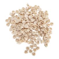 200PCS Tattoo Ink Cups Heart Shape Thicken Wheat Straw Eyelash Extension Glue Cup with Base white