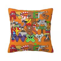 Villain Christmas Letters Pillow Cases A-Z ABCZ Boys Evil  Cushion Covers Zipper Decor Pillowcase for Car 30x30cm smėlis