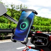 QC 3.0 USB Fast Wireless Charger with 360 ° Horizontal Rotation for Motorcycle and Scooter green