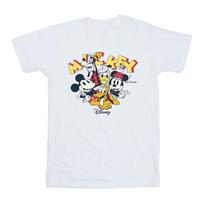 Disney Mens Mickey Mouse Group T-Shirt S balta