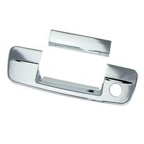 Chromuotas bagažinės rankenos dangtelis su raktų skylute, be vietos kamerai, skirtas Dodge Ram 1500 2500 3500 white
