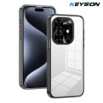 KEYSION Transparent Case for Infinix Smart 8 TPU+PC Anti-slip HD Clear Shockproof Phone Back Cover for Infinix Hot 40i 40 Pro for Smart 8 juoda