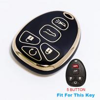 Key Fob Cover for GMC Acadia 2007-2016 Yukon XL/Chevy Suburban Tahoe Traverse for Cadillac Escalade SRX for Buick Enclave