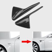 For Tesla Model Y 3 2021 Carbon Fiber Style Side camera protection cover 2PCS