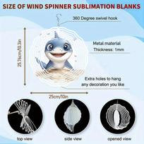 Cute Shark Wind Chime with Love Bubble Pattern for Yard Garden Decor Powerful Outdoor Windmill Infinite Rotation Classic Style Home Decor
