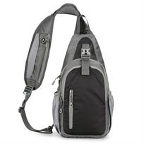 Daypack Shoulder Chest Bag Crossbody Sling Backpack With USB Charging Port For Outdoor Travel Hiking Sports Cycling gray