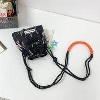 Nylon crossbody bag with cord for women  lightweight shoulder bag  simple design  high quality