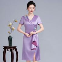 Elegant Wedding Cheongsam: Slimming Chinese-Style Dress for Mother of the Bride 4XL