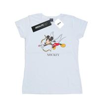 Disney Womens/Ladies Mickey Mouse Love Cherub Cotton T-Shirt L balta