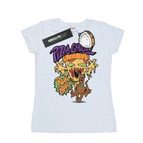 Scooby Doo Womens/Ladies Pizza Ghost Cotton T-Shirt XXL balta