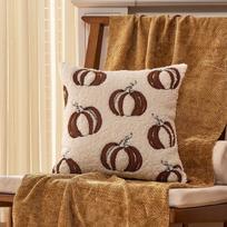 Rudens moliūgo triušio kailio pagalvės užvalkalas pagalvėlė Padėkos dienos Helovino dekoracija 45 * 45cm brown