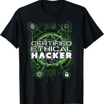 Hacker Engineer Cyber Security Specialist Ethical Hacker T-Shirt S juoda