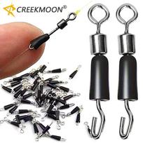 50pcs 1.4/1.5/1.6cm Carp Fishing Quick Change Feeder Swivels Method Feeder Fishing Accessories Swivel Snaps For Carp Fishing 260319 S