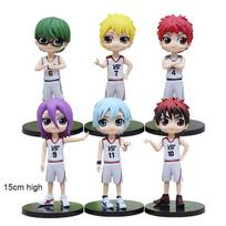 Anime Kuroko basketball action figure 6 styles white uniform Kuroko Tetsuya Teppei Kagami Taiga collectible toy designed for boys present