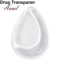 Beauty Makeup Silicone Anti-Sponge Blender Blending Powder Flawless Foundation Puff Transparent(6.2*4.3*1cm) white