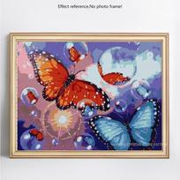 Deimantinė tapyba pilna apvali drugelis deimantinė mozaika gyvūnas deimantinė siuvinėjimas 20X30CM red