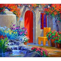 5D DIY Diamond Painting Corner of the Door Embroidery Cross Stitch Rhinestone Mosaic Home Decor 20X30CM