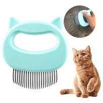 Pets Cat Dog Massage Comb Hair Removal Open Knot Brush žalia