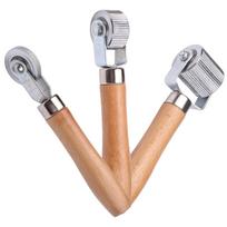 Padangų pleistrų volelis su medine rankena Padangų dygsnio vamzdelio taisymo įrankis, skirtas plokščioms tvirtinti Assorted 3Pcs beige