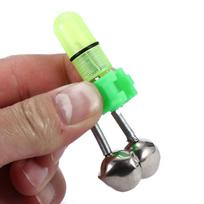 1 Pc LED Flash Light Night Fishing Alarm Finder Lamp Twin Bell Ring